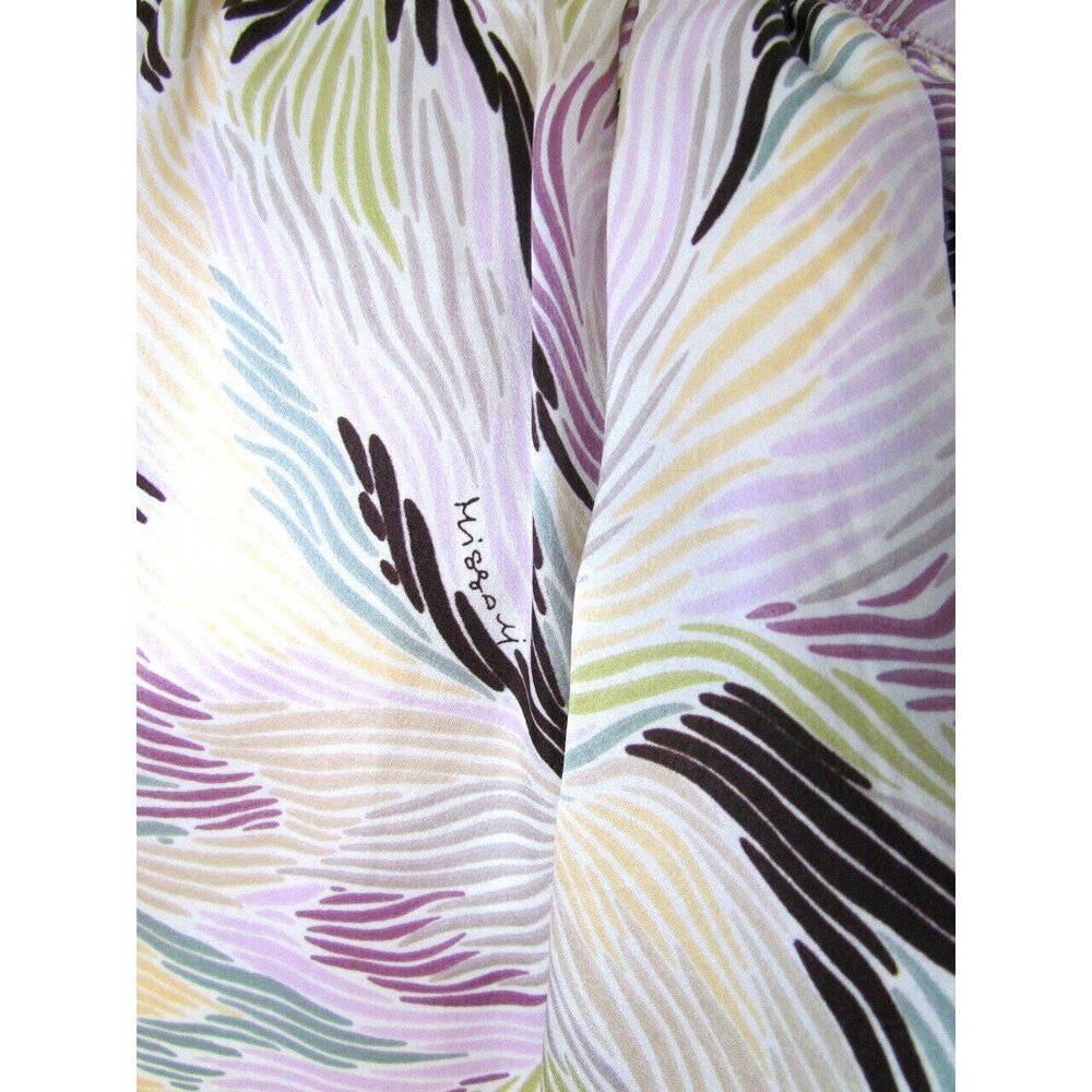 Missoni Silk Skirt Pastel Sz 40 4 Scarf Accent Runway As seen on Hollywood Star - Picture 8 of 16
